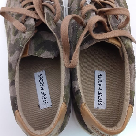 Steve Madden Men's Suede P-Afalfa 905 Camo Print Sneaker | US 8 - Picture 7 of 9